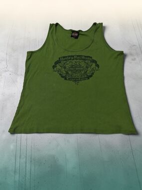 Harley-Davidson Women's Olive Green Graphic Tank Top